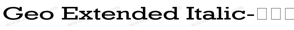 Geo Extended Italic字体转换
